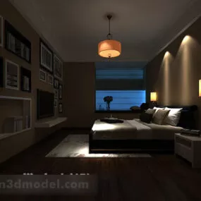 Bedroom Study Interior 3d model