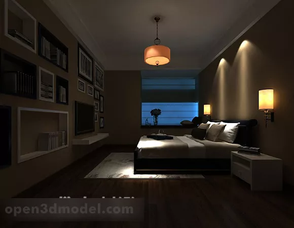 Bedroom Study Interior 3d model Bedroom Study Interior 3d model