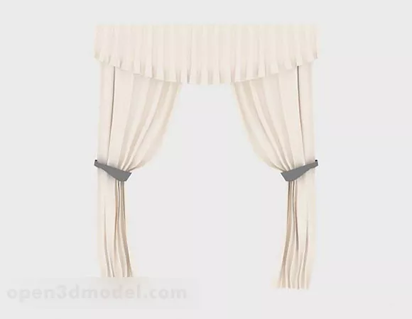 Beige Curtain Home Decoration 3d model Beige Curtain Home Decoration 3d model
