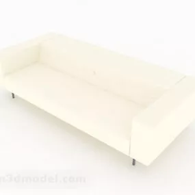 Beige Two-seat Sofa 3d model