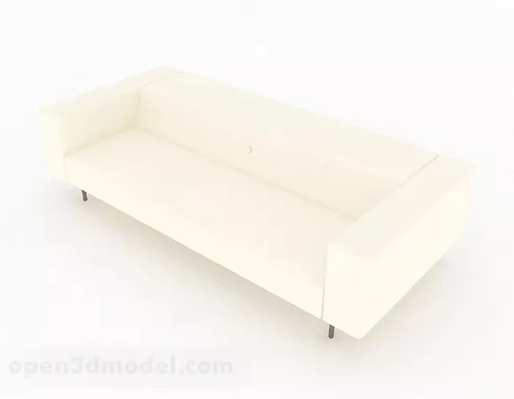 Beige Two-seat Sofa 3d model Beige Two-seat Sofa 3d model