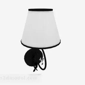 Black White Minimalist Wall Lamp 3d model