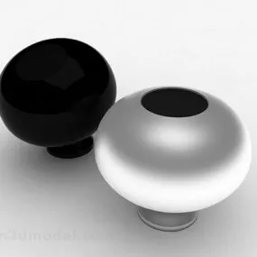 Black And White Simple Furnishings 3d model