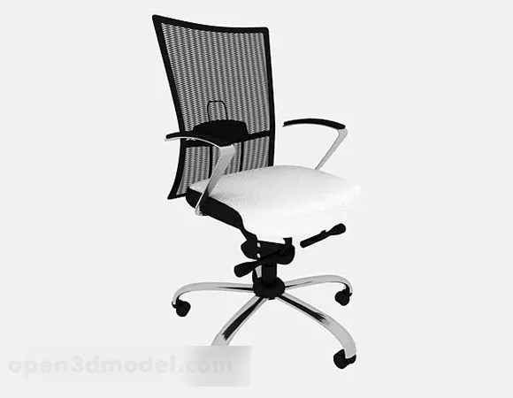 Black And White Simple Office Chair 3d model Black And White Simple Office Chair 3d model