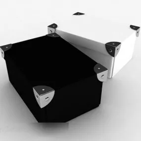 Black And White Storage Box Furniture 3d model
