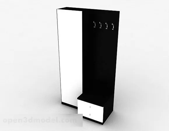 Side Wardrobe With Small Drawers 3d model