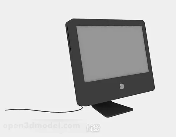 Black Apple Diannao Monitor 3d model Black Apple Diannao Monitor 3d model