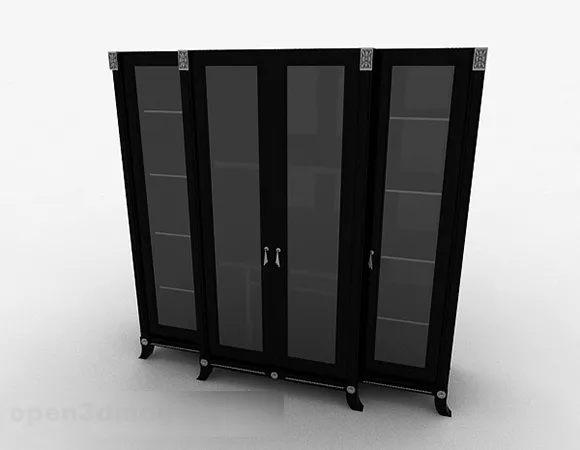 Black Bookcase V1 3d model Black Bookcase V1 3d model