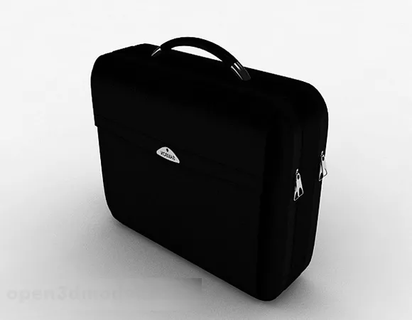 Black Computer Bag 3d model Black Computer Bag 3d model