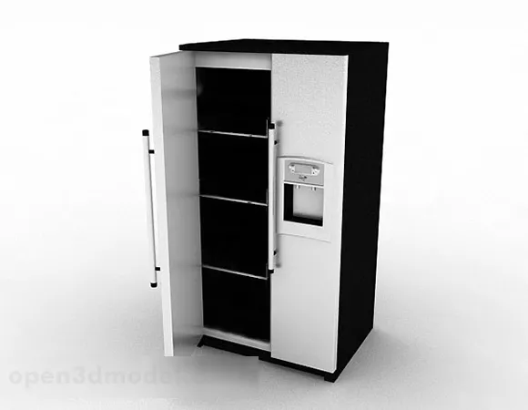 Siemens Refrigerator Silver Color 3d model