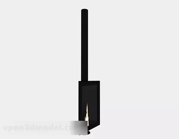 Fireplace Rad Stone 3d model