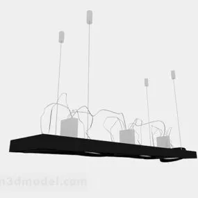 Black Fashion Chandelier 3d model