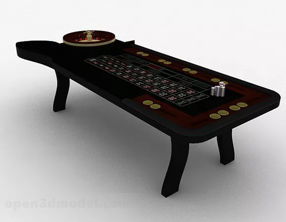 Black Gaming Table 3d model Black Gaming Table 3d model