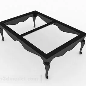 Black Glass Coffee Table V1 3d model