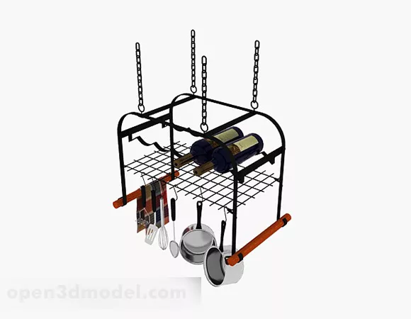 Food Tray With Vase Kitchenware Tableware 3d model