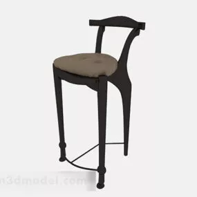 Black High Chair 3d model
