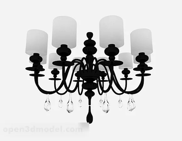 Black Home Chandelier 3d model Black Home Chandelier 3d model