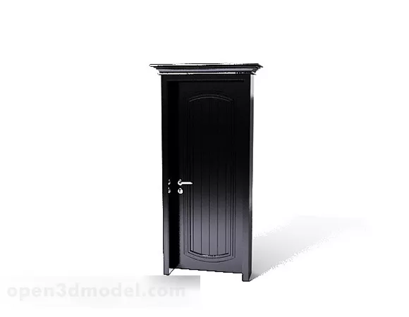 Black Home Wooden Door 3d model Black Home Wooden Door 3d model