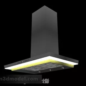 Black Household Range Hood 3d model