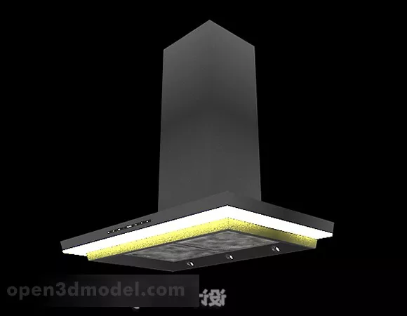 Large Kitchen Hood 3d model