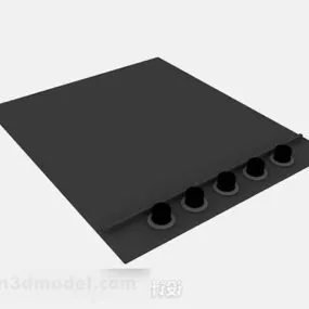 Black Induction Cooker Furniture Design 3d model