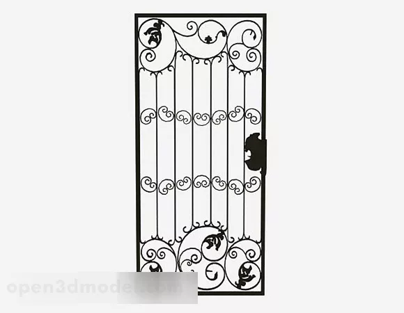 Black Iron Screen Partition 3d model Black Iron Screen Partition 3d model