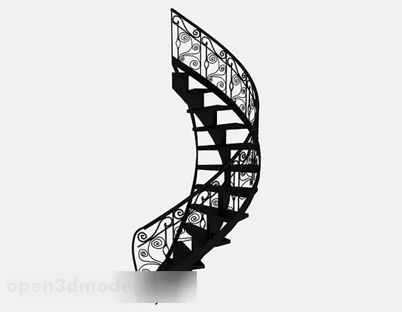 Beautiful Spiral Staircase 3d model