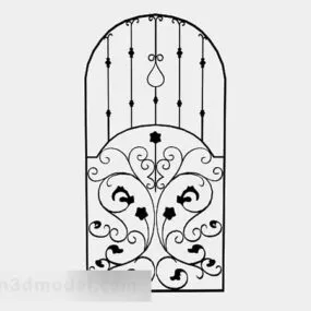 Curved Windows Wrought Iron 3d model