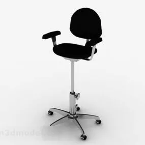 Black Leisure High Chair 3d model