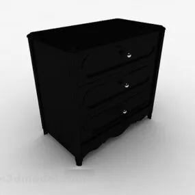 Black Locker Furniture 3d model