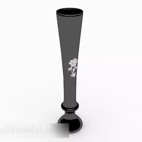 Black Long Vase Decoration 3d model