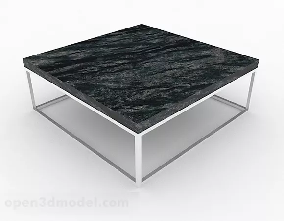 Black Marble Simple Coffee Table Design 3d model Black Marble Simple Coffee Table Design 3d model