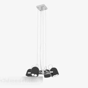 Black Metal Chandelier 3d model