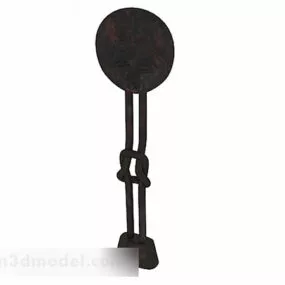 Black Metal Face Mask Decoration 3d model