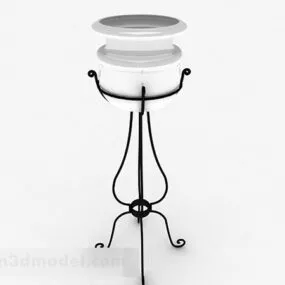 Black Metal Flower Stand 3d model