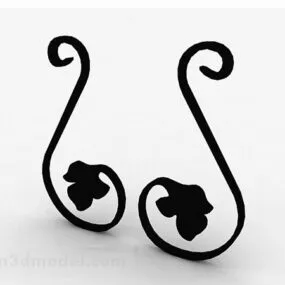 Black Metal Home Wrought Iron 3d model
