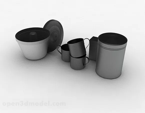 Kitchenware Soap Bottle 3d model