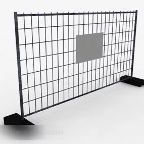 Black Metal Railing Panel 3d model