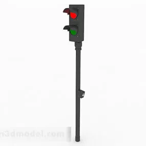 Black Metal Street Light 3d model