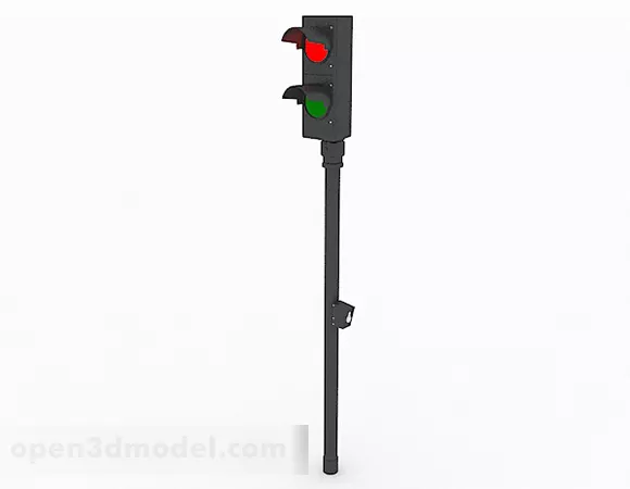 Black Metal Street Light 3d model Black Metal Street Light 3d model