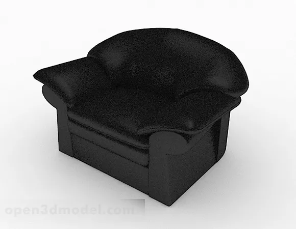 Black Minimalist Business Single Sofa Design 3d model Black Minimalist Business Single Sofa Design 3d model
