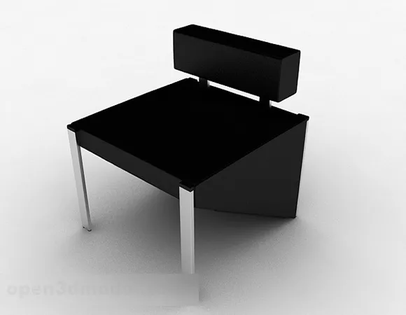 Black Minimalist Casual Chair Furniture 3d model Black Minimalist Casual Chair Furniture 3d model
