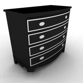 Black Minimalist Locker 3d model