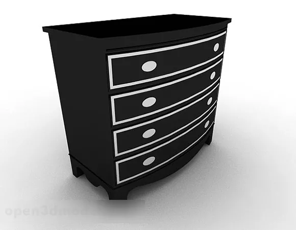 Side Locker Modernism 3d model