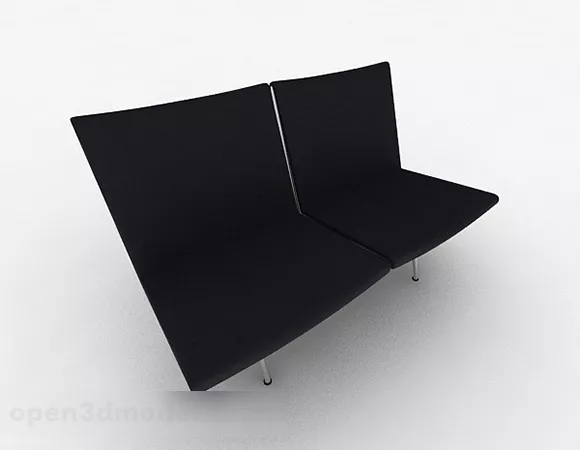 Black Minimalist Lounge Chair Decor 3d model Black Minimalist Lounge Chair Decor 3d model