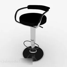 Black Minimalist Modern Bar Chair 3d model
