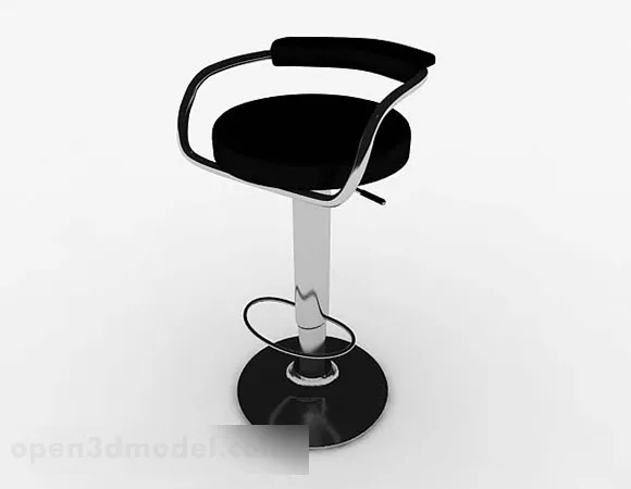 Black Minimalist Modern Bar Chair 3d model Black Minimalist Modern Bar Chair 3d model
