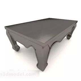 Black Minimalist Wooden Coffee Table 3d model