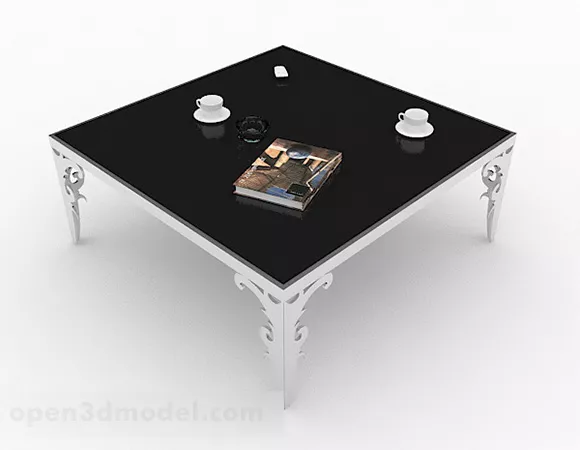 Black Minimalistic Coffee Table 3d model Black Minimalistic Coffee Table 3d model