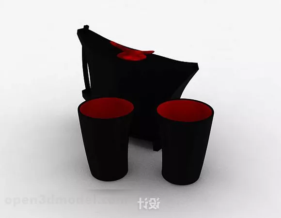 Paper Cup With Label 3d model